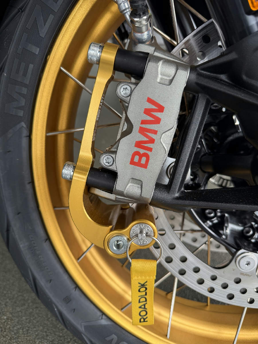 RoadLok XRA Eurosport 100 mm BMW/HD, destra — oro satinato